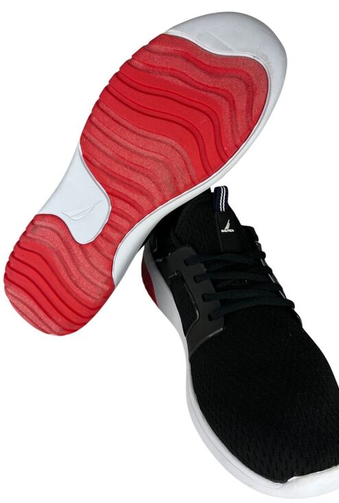 Nautica Men’s Athletic Sneakers Black Red Ortholite Comfort Shoes Size 12 main image 9